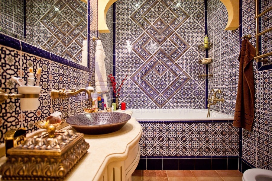 декорирование ванной комнаты в турецком стиле