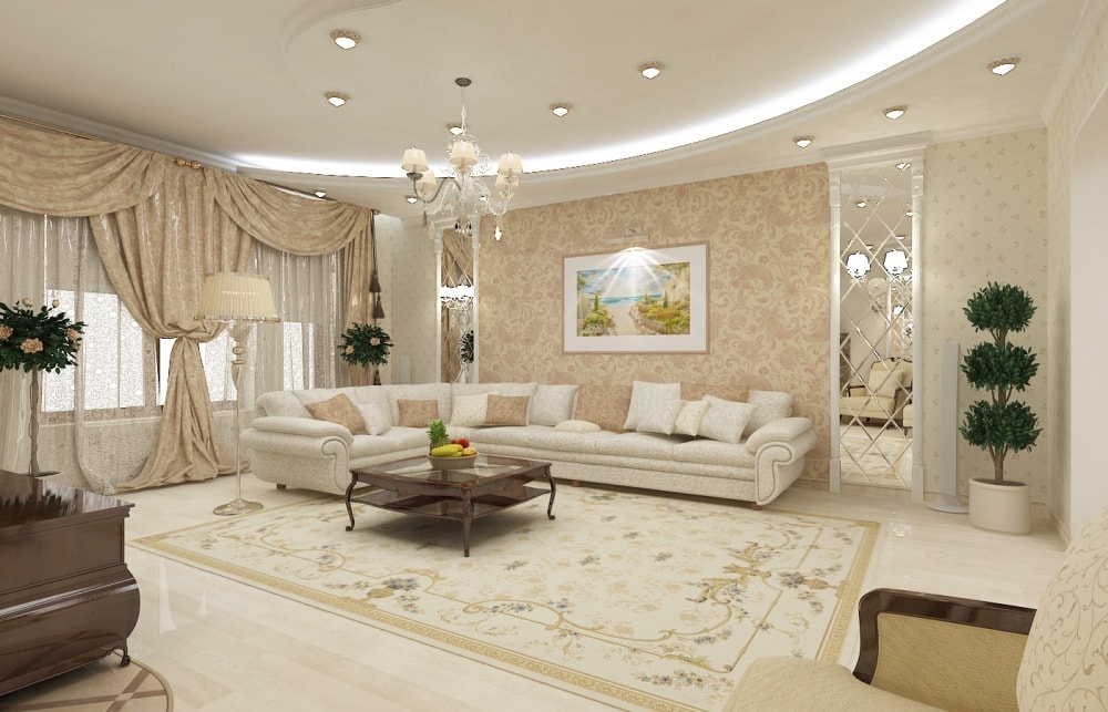 Создание классического стиля в интерьере гостиной